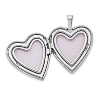 14K 20mm White Gold MOM w/Hearts Heart Locket-XL611