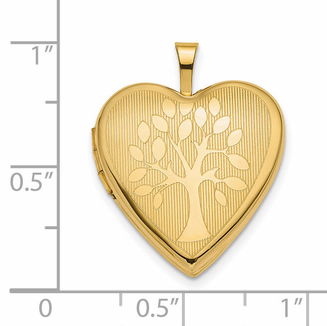 14K 20mm Tree Heart Locket-XL711