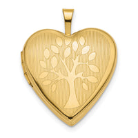 14K 20mm Tree Heart Locket-XL711