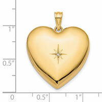 14k 24mm Diamond Star Ash Holder Heart Locket-XL718
