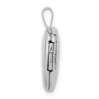 14k White Gold 16mm Heart Locket-XL787