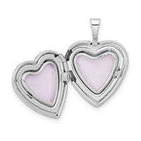 14k White Gold 16mm Heart Locket-XL787