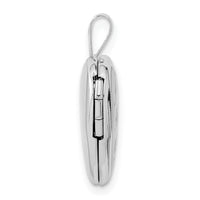 14k White Gold 16mm Satin I LOVE YOU Heart Locket-XL789