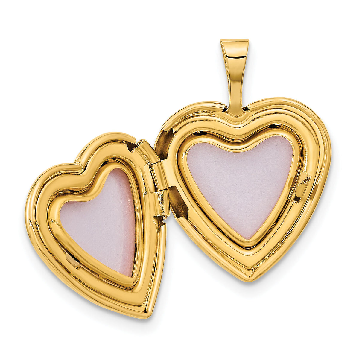 14ky 16mm Leaf and Scroll Heart Locket-XL790