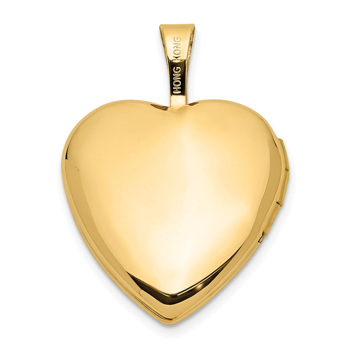 14k 16mm with .01ct. Diamond Star Heart Locket-XL792