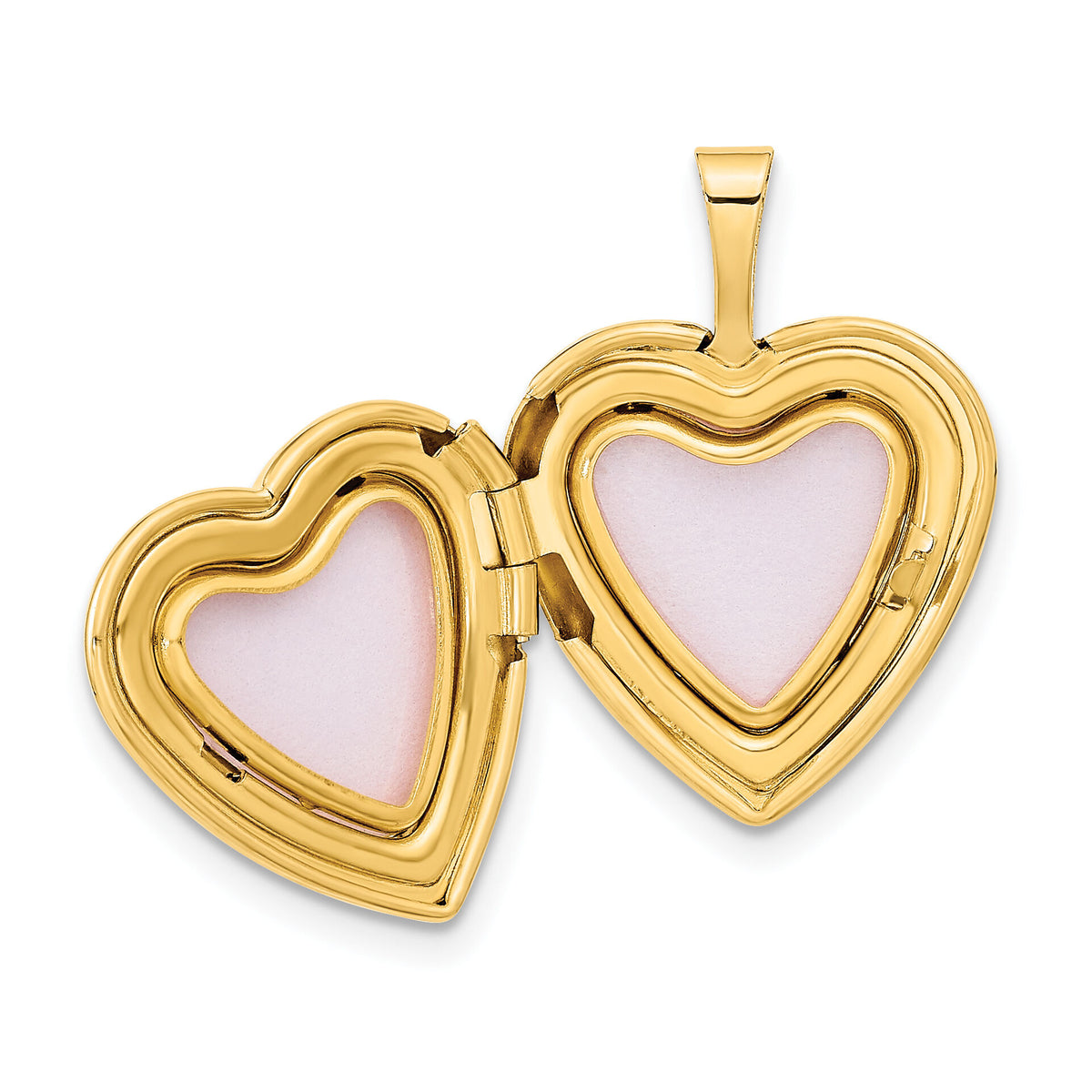 14k 16mm with .01ct. Diamond Star Heart Locket-XL792
