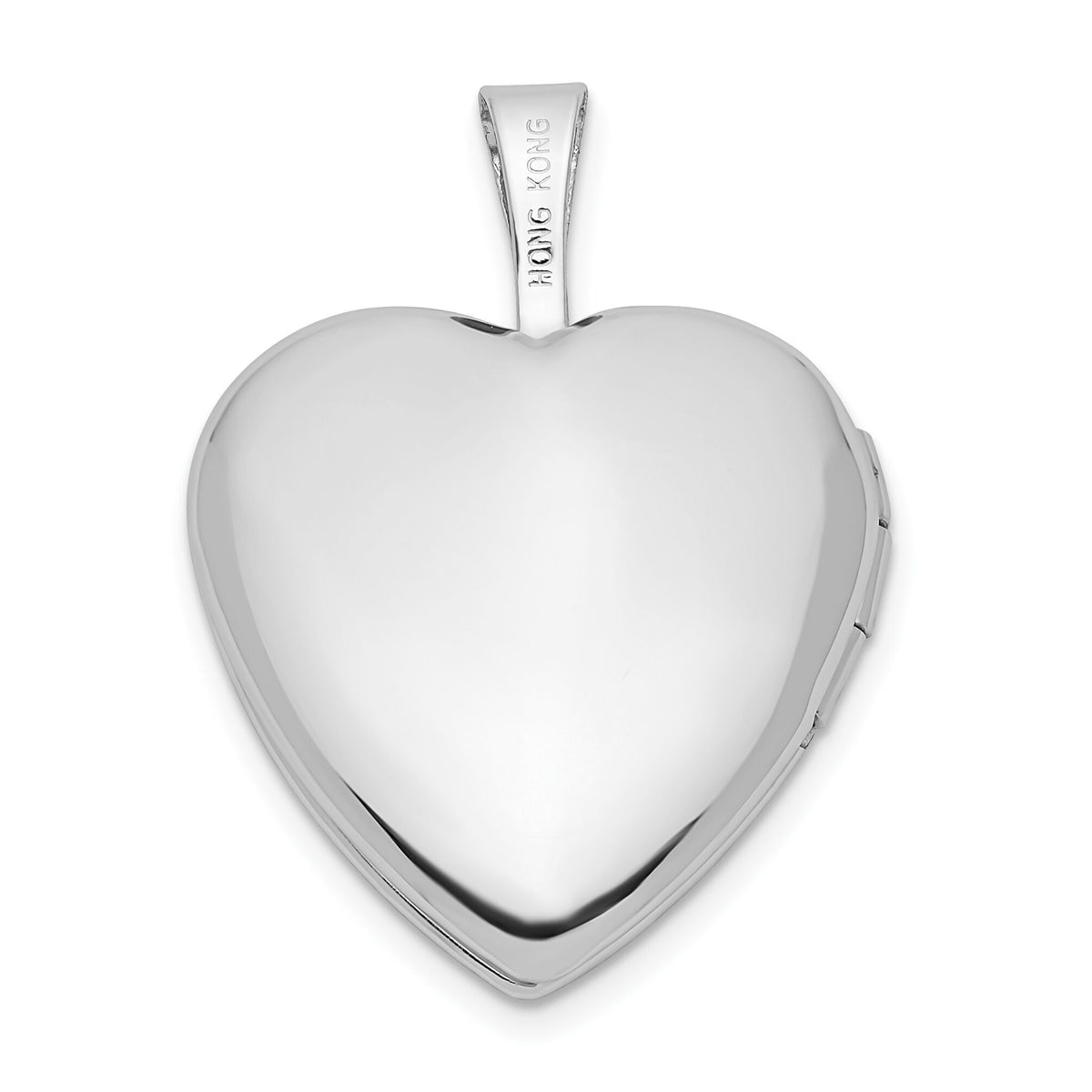 14k White Gold 16mm .01ct. Diamond Heart Locket-XL793