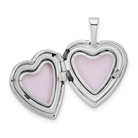 14k White Gold 16mm .01ct. Diamond Heart Locket-XL793