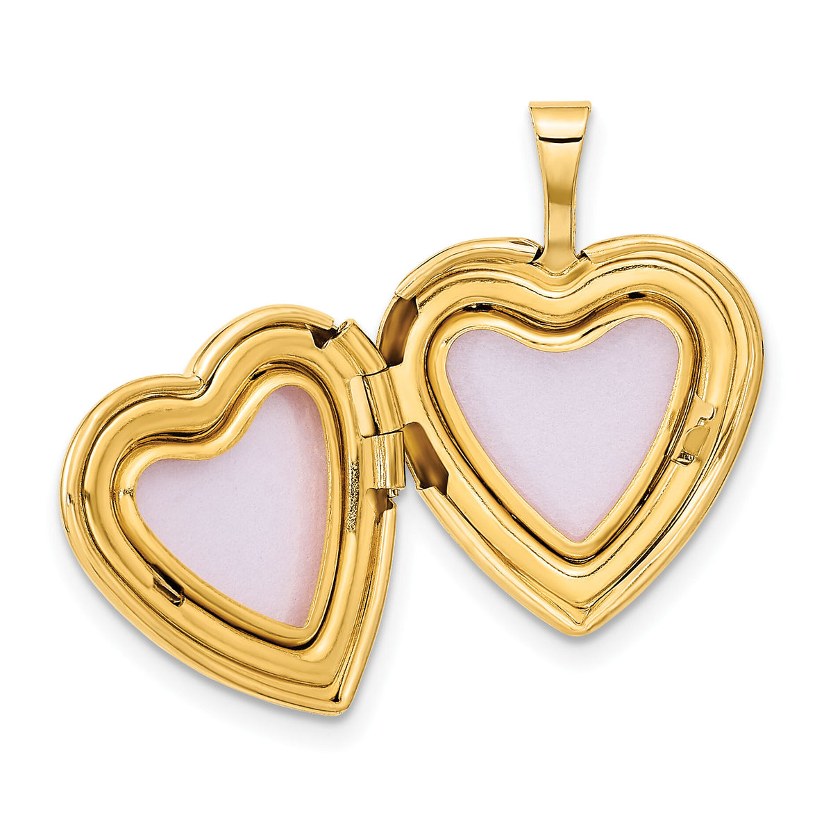 14ky 16mm with Enamel Floral Cross Heart Locket-XL796