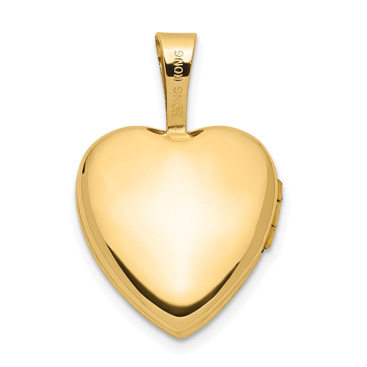 14k 12mm Satin with Enamel Rose Heart Locket-XL798