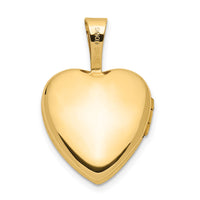 14k 12mm Satin with Enamel Rose Heart Locket-XL798