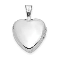 14k White Gold 12mm .01ct. Diamond Heart Locket-XL801