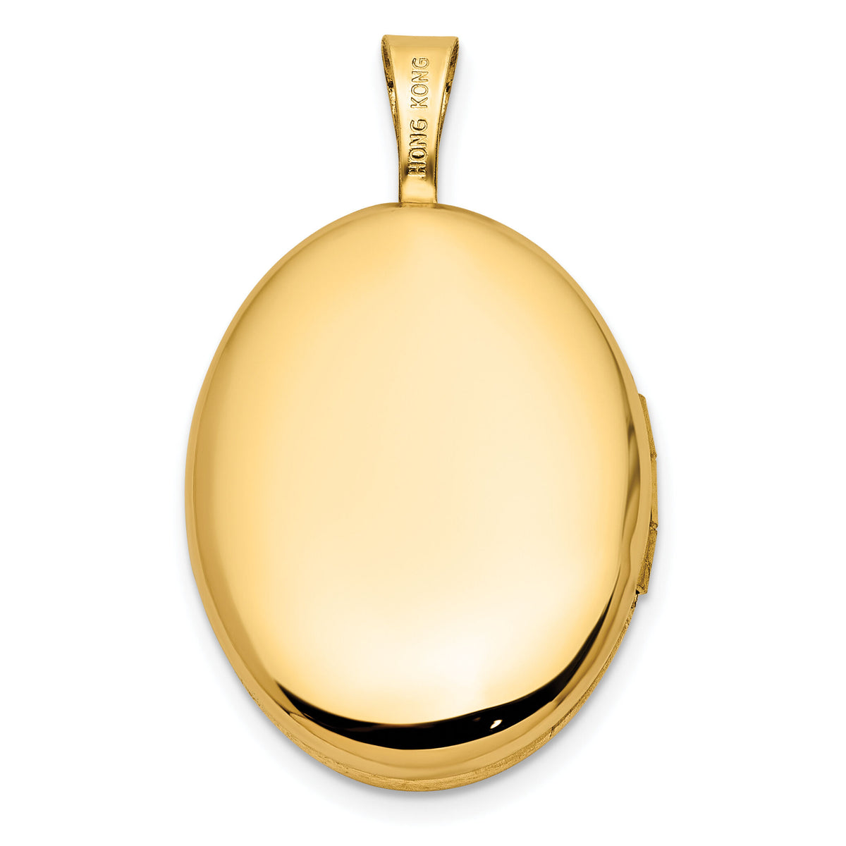14K Polished Diamond Star 16mm Oval Locket-XL869