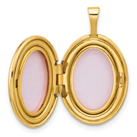 14K Polished Diamond Star 16mm Oval Locket-XL869