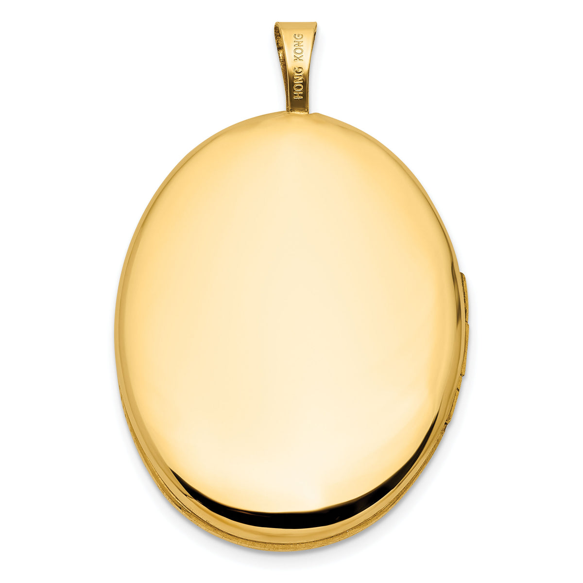 14k Polished Floral Filigree 20mm Oval Locket-XL871