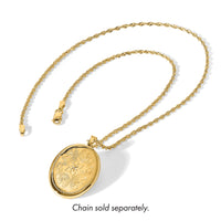 14k Polished Floral Filigree 20mm Oval Locket-XL871