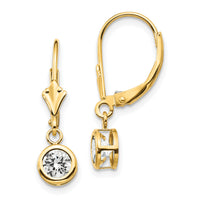 14k 5mm Cubic Zirconia Leverback Earrings-XLB100CZ
