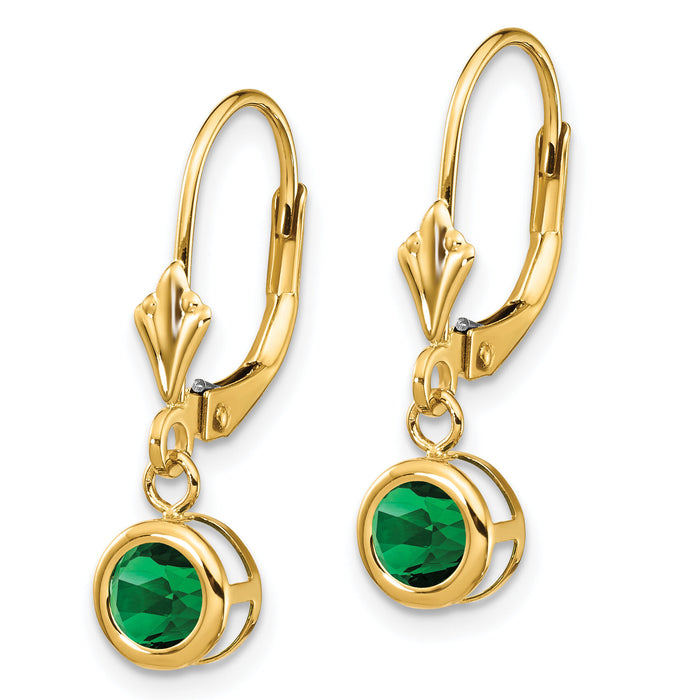 14k 5mm Mount St. Helens Leverback Earring-XLB100MS
