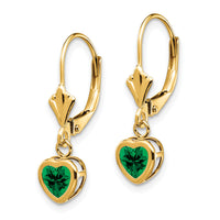 14k 5mm Heart Mount St. Helens Earrings-XLB109MS