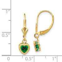 14k 5mm Heart Mount St. Helens Earrings-XLB109MS