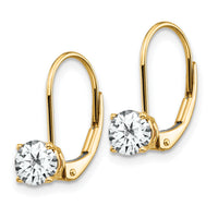 14k 5mm Cubic Zirconia Leverback Earrings-XLB111CZ