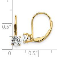 14k 5mm Cubic Zirconia Leverback Earrings-XLB111CZ
