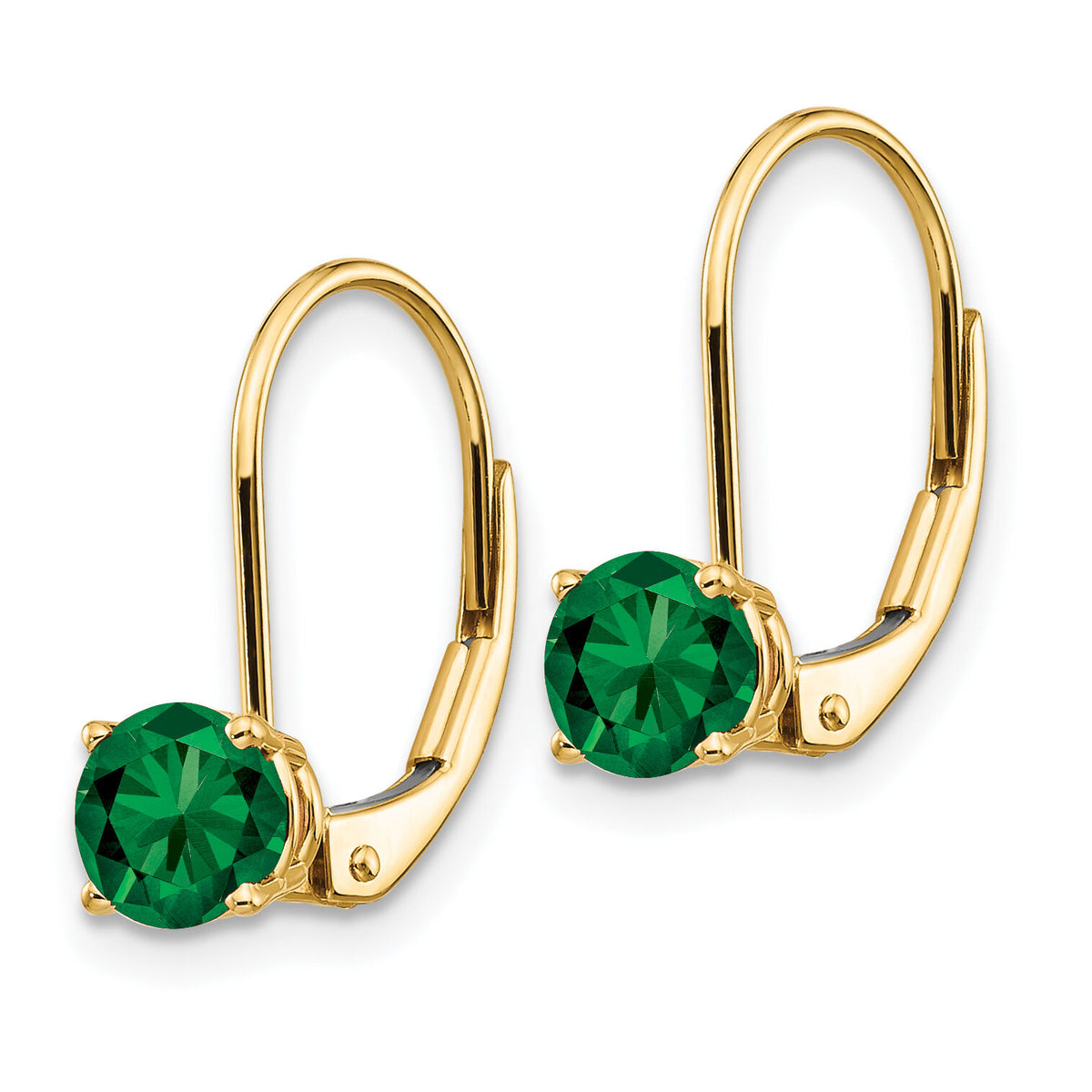 14k 5mm Mount St. Helens Leverback Earrings-XLB111MS