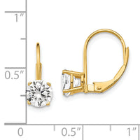 14k 6mm Cubic Zirconia Leverback Earrings-XLB112CZ