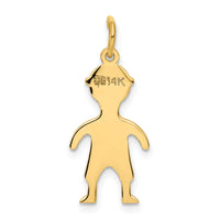 14k .018 Depth Engravable Boy Charm-XM100/18