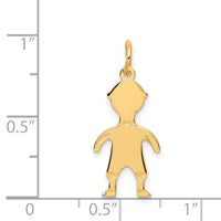 14k .018 Depth Engravable Boy Charm-XM100/18