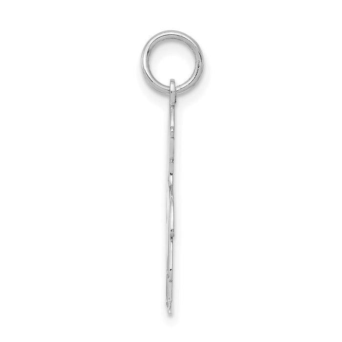 14k White Gold .018 Depth Engravable Boy Charm-XM100/18W