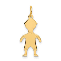 14k .011 Depth Engravable Boy Charm-XM100/11