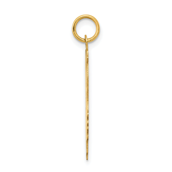 14k .013 Depth Engravable Boy Head Charm-XM101/13