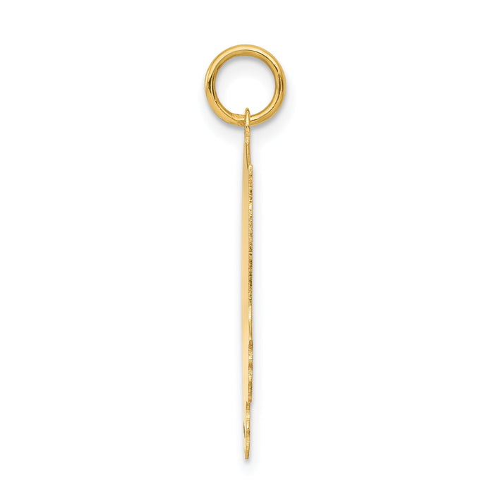 14k .013 Depth Engravable Girl Head Charm-XM102/13