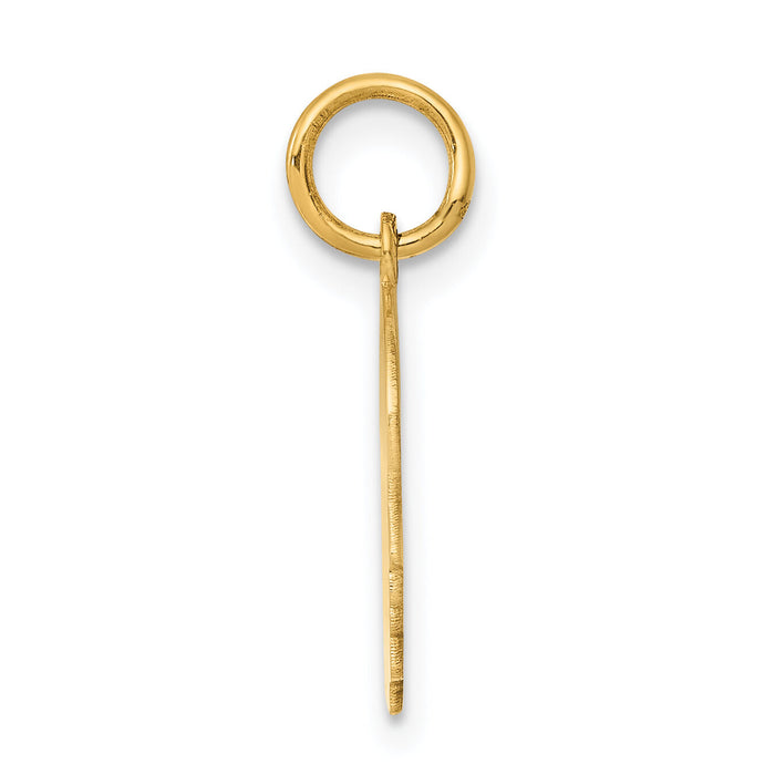 14k Plain Small .011 Gauge Facing Right Engravable Boy Head Charm-XM104/11