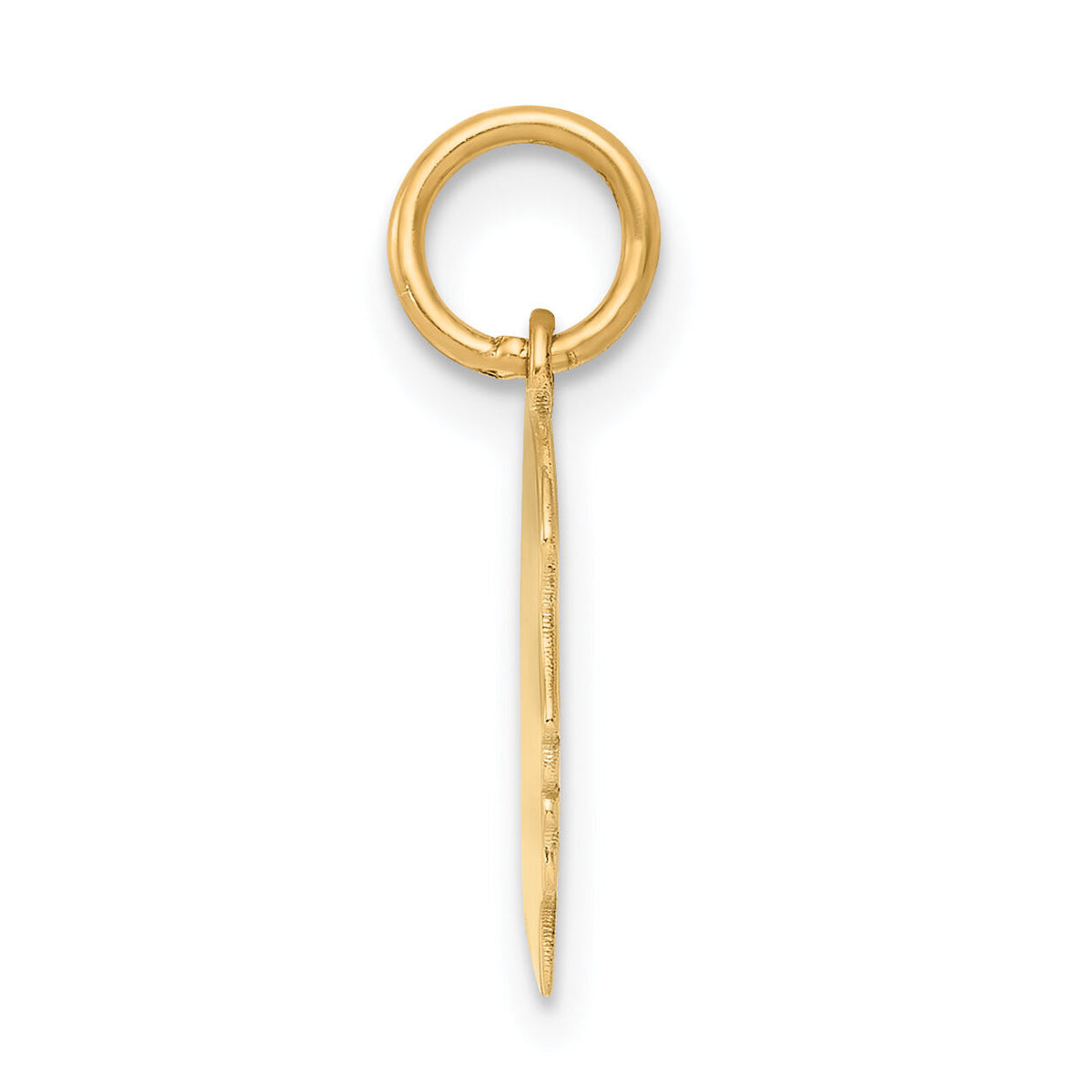 14k Plain Small .027 Gauge Facing Right Engravable Girl Head Charm-XM105/27