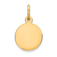 14k Plain .018 Gauge Circular Engravable Disc Charm-XM134/18