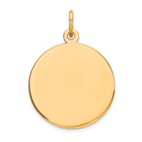 14k Plain .009 Gauge Circular Engravable Disc Charm-XM136/09