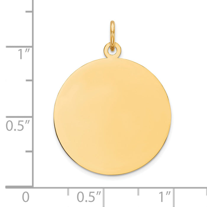 14k Plain .009 Gauge Circular Engravable Disc Charm-XM138/09