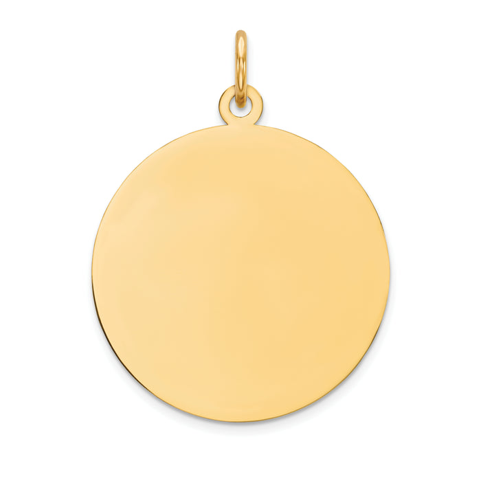 14k Plain .013 Gauge Circular Engravable Disc Charm-XM138/13