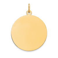 14k Plain .018 Gauge Circular Engravable Disc Charm-XM138/18
