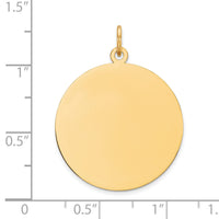 14k Plain .011 Gauge Circular Engravable Disc Charm-XM139/11