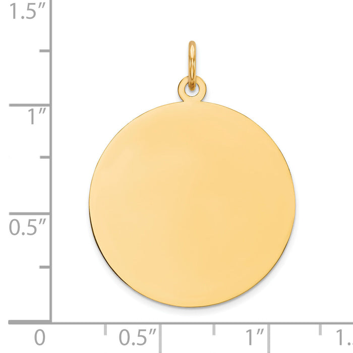 14k Plain .011 Gauge Circular Engravable Disc Charm-XM139/11