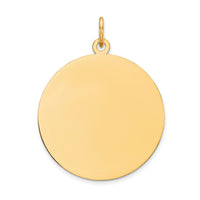 14k Plain .035 Gauge Circular Engravable Disc Charm-XM139/35
