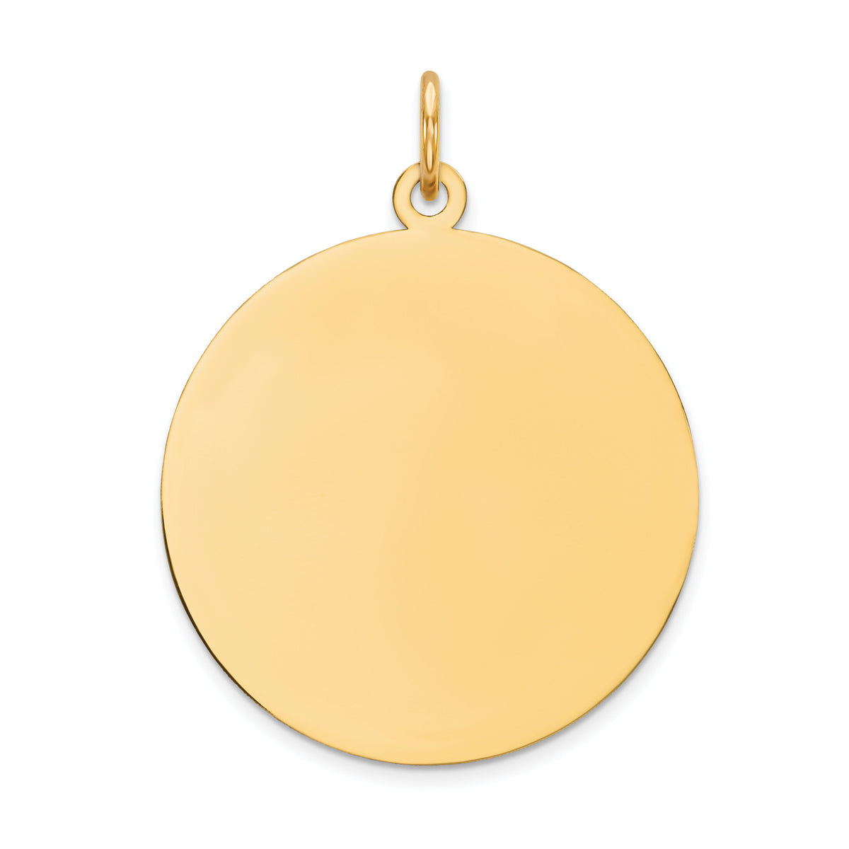 14k Plain .027 Gauge Circular Engravable Disc Charm-XM139/27