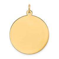 14k Plain .013 Gauge Circular Engravable Disc Charm-XM140/13