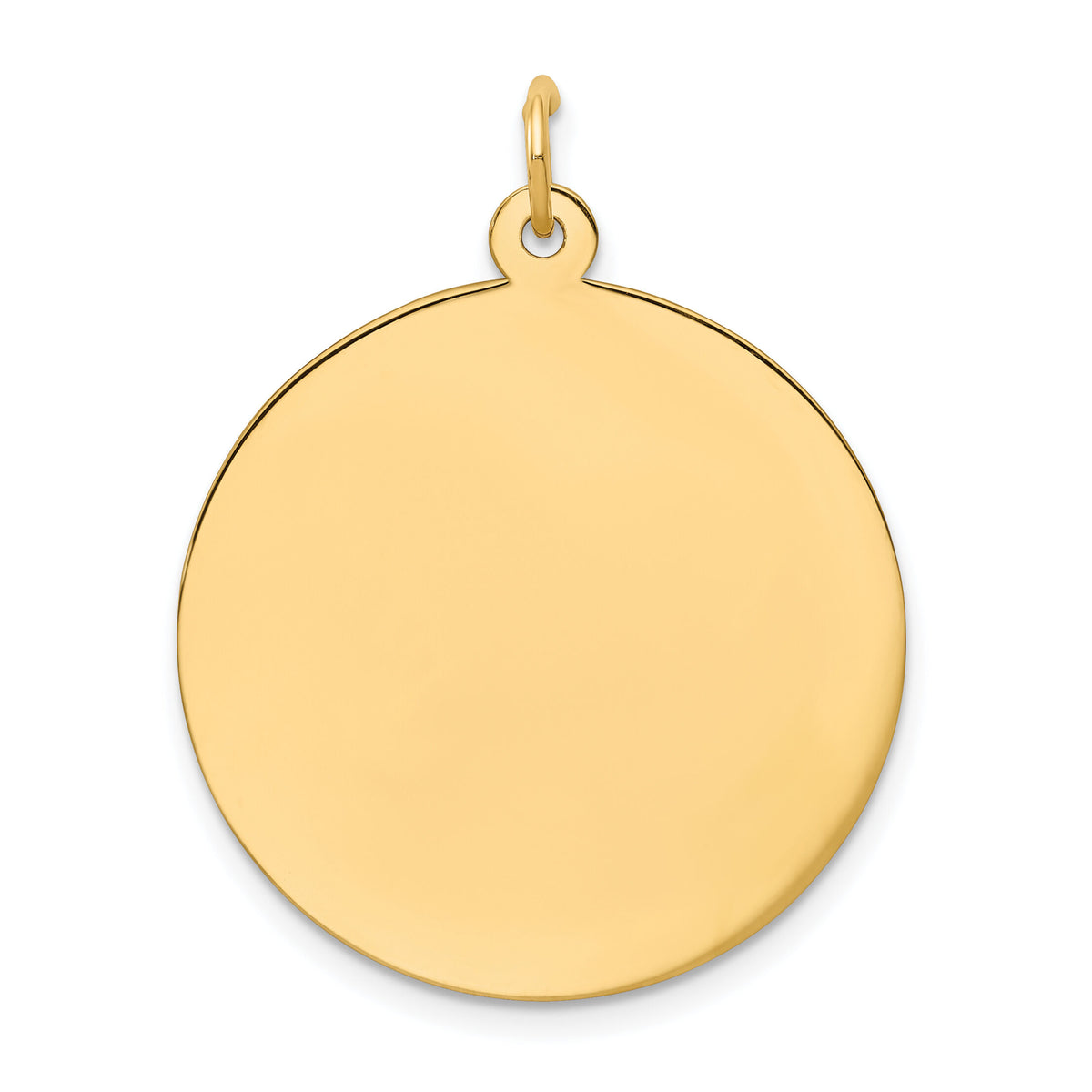14k Plain .018 Gauge Circular Engravable Disc Charm-XM140/18