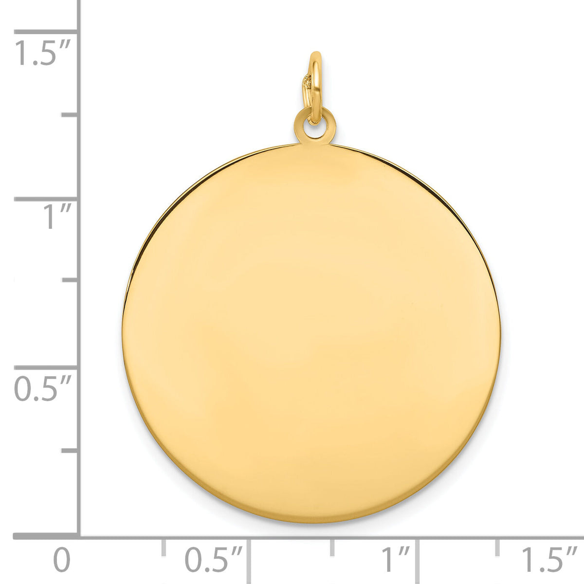 14k Plain .035 Gauge Circular Engravable Disc Charm-XM141/35