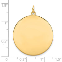 14k Plain .035 Gauge Circular Engravable Disc Charm-XM141/35