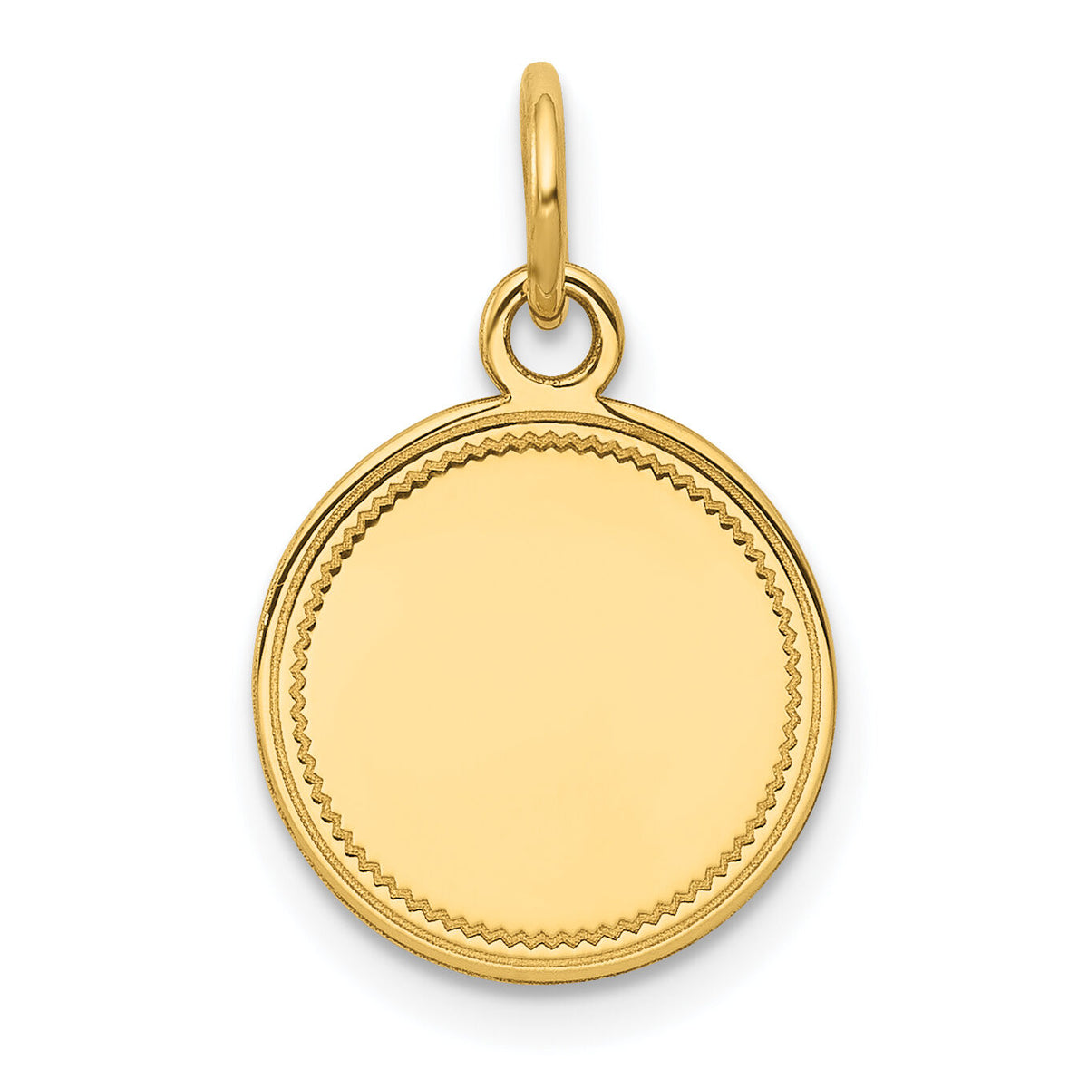 14k Plain .013 Gauge Engravable Round Disc Charm-XM149/13